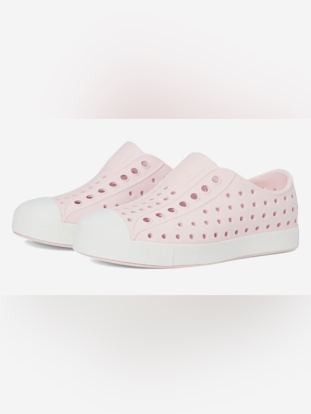 Native Shoes Kids Light Pink Slip-On Water Shoes with White Toe
